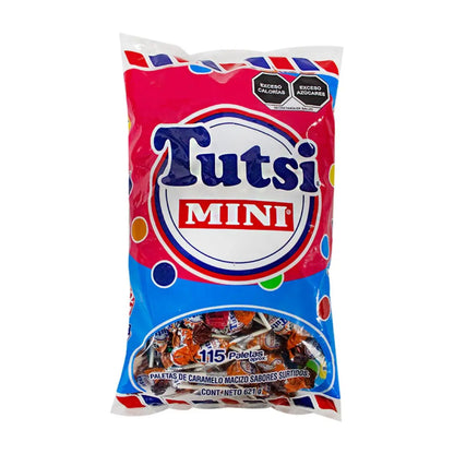 115 Paletas Tutsi Pop Mini Sabores Surtidos 5.4gr C/u - Tutsi - vista lateral