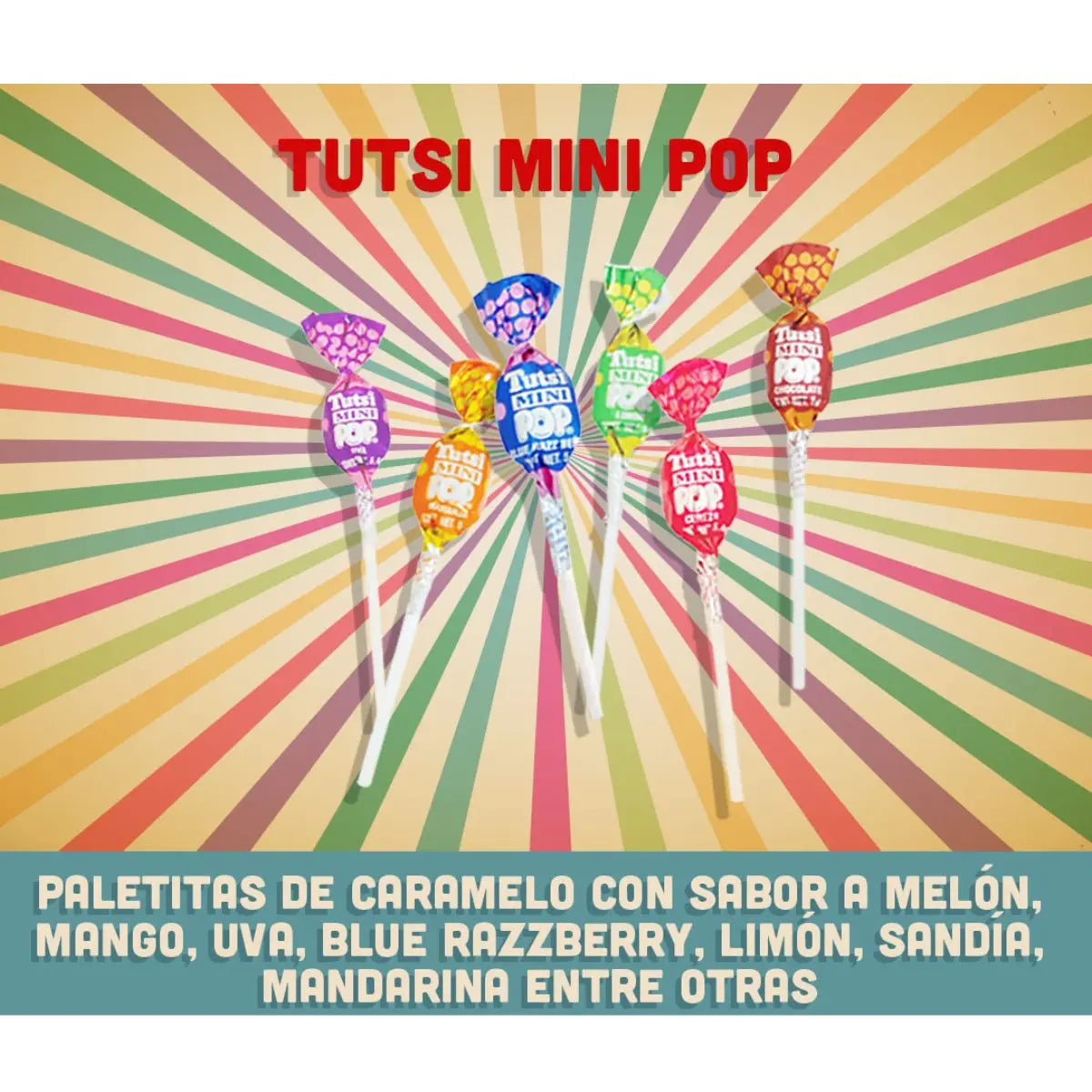 115 Paletas Tutsi Pop Mini Sabores Surtidos 5.4gr C/u - Tutsi