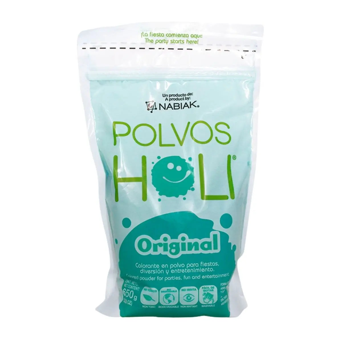 Polvos Holi Maxibolsa Original Turquesa 650gr - Polvos Holi