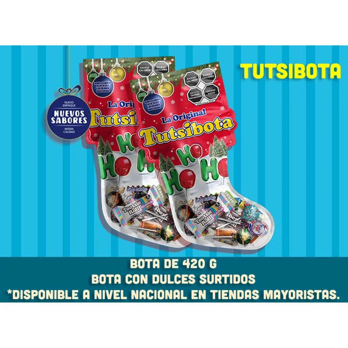 Bota Dulces Tutsi Tutsibota Navideña Dia Reyes Sutido 420gr - Tutsi - vista lateral