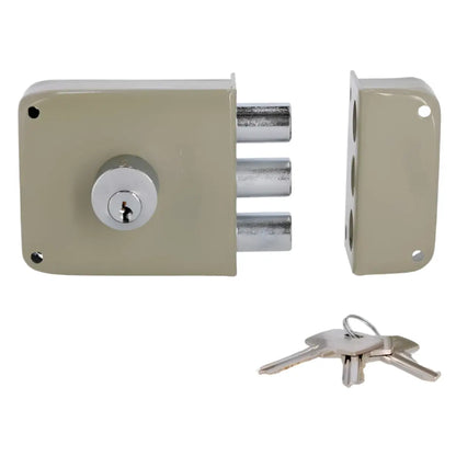 3 pz Cerradura Sobreponer L-5CP Pintado Gris Tover (Shopify) - Tover