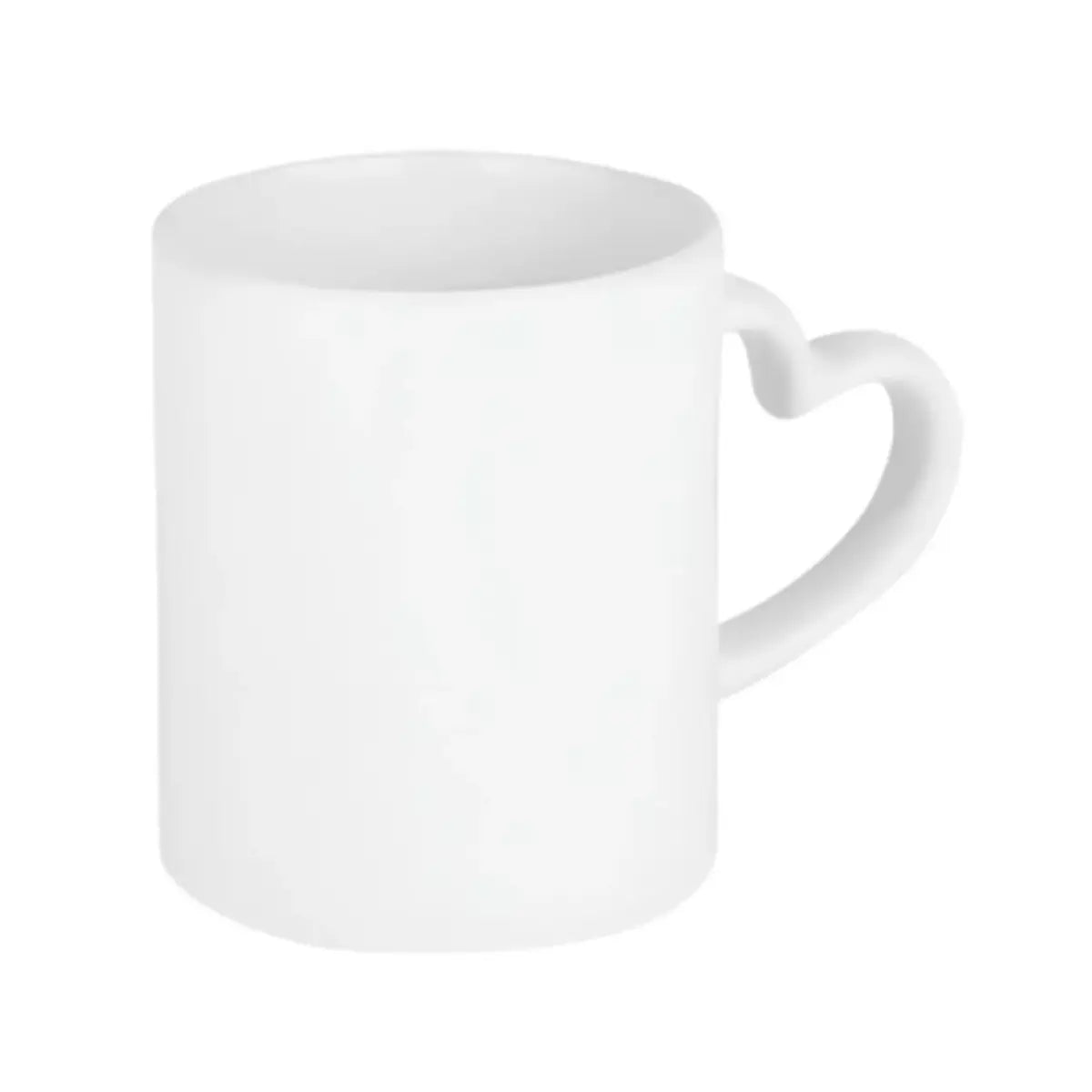 12pz Taza blanca 11oz. con asa de corazón Color Make - ColorMake