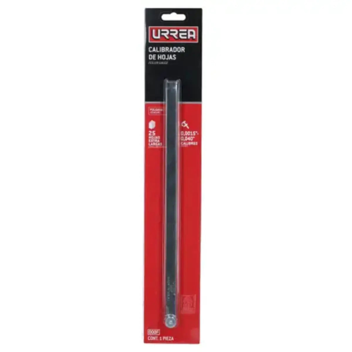 Calibrador Extralargo 000F Urrea 25 Hojas - Lock - vista lateral