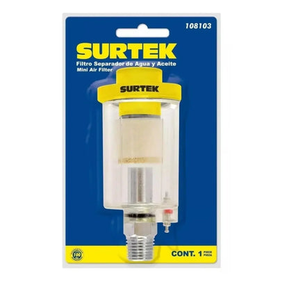 Filtro Separador Agua y Aceite 1/4" NPT Surtek - Lock