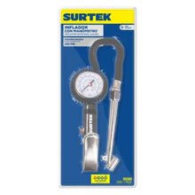 Inflador c/Manometro 108113 Surtek 1/4" NPT - Lock - vista lateral