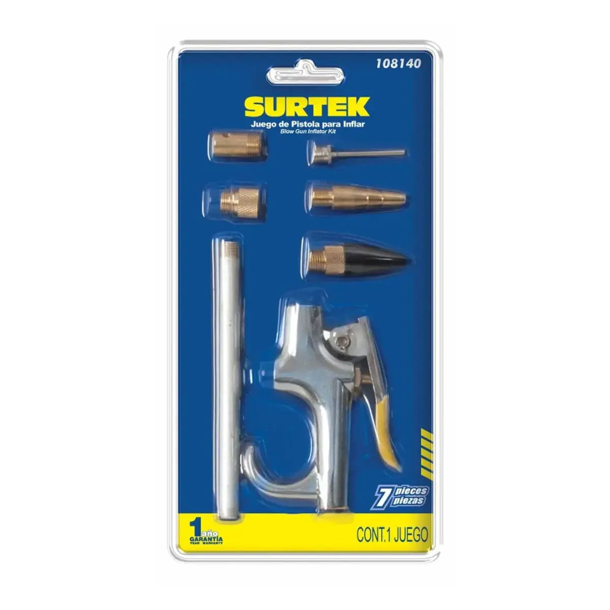 Juego de Accesorios Neumáticos 7 Piezas Surtek - Lock