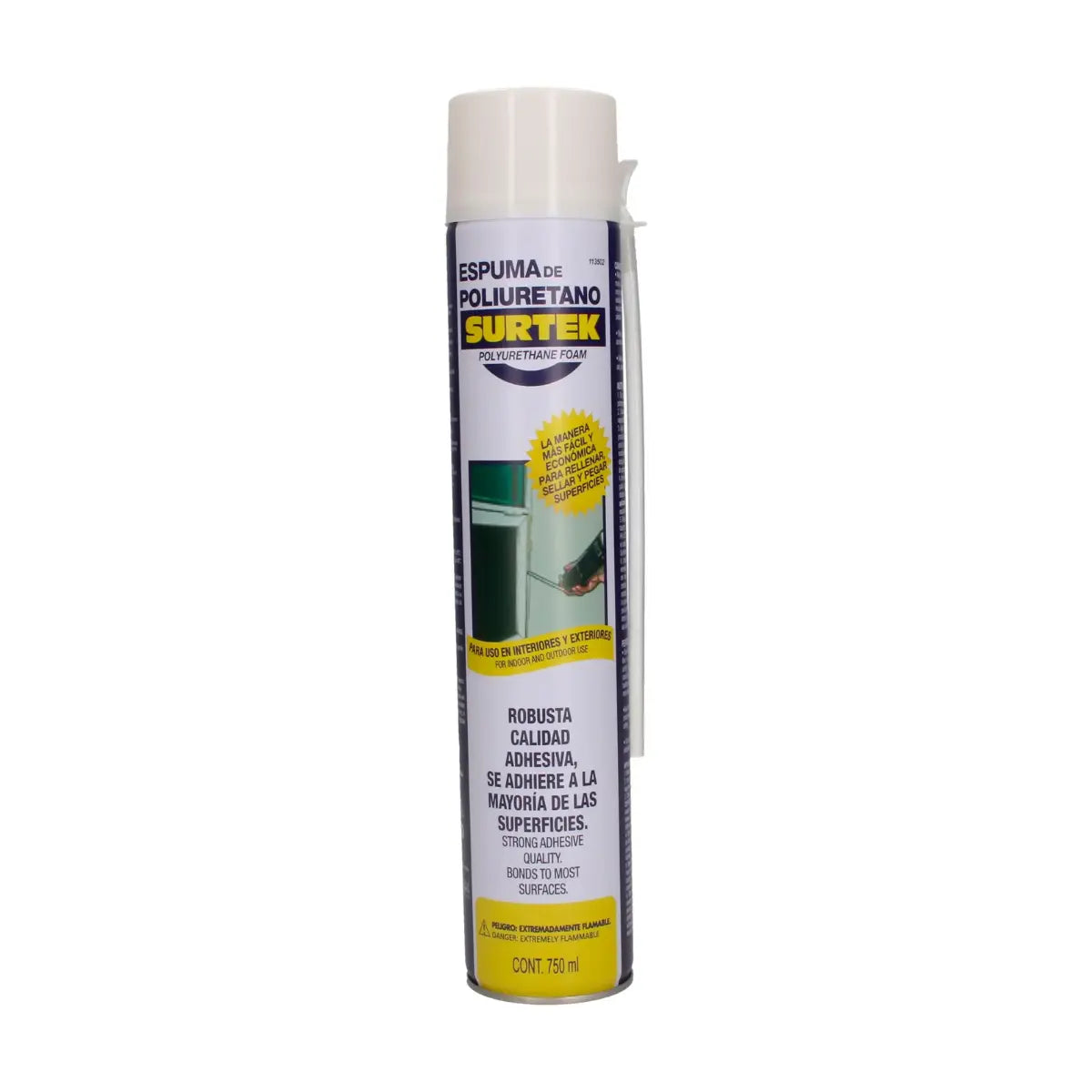 Espuma de Poliuretano 750 ml Surtek - Lock - vista lateral