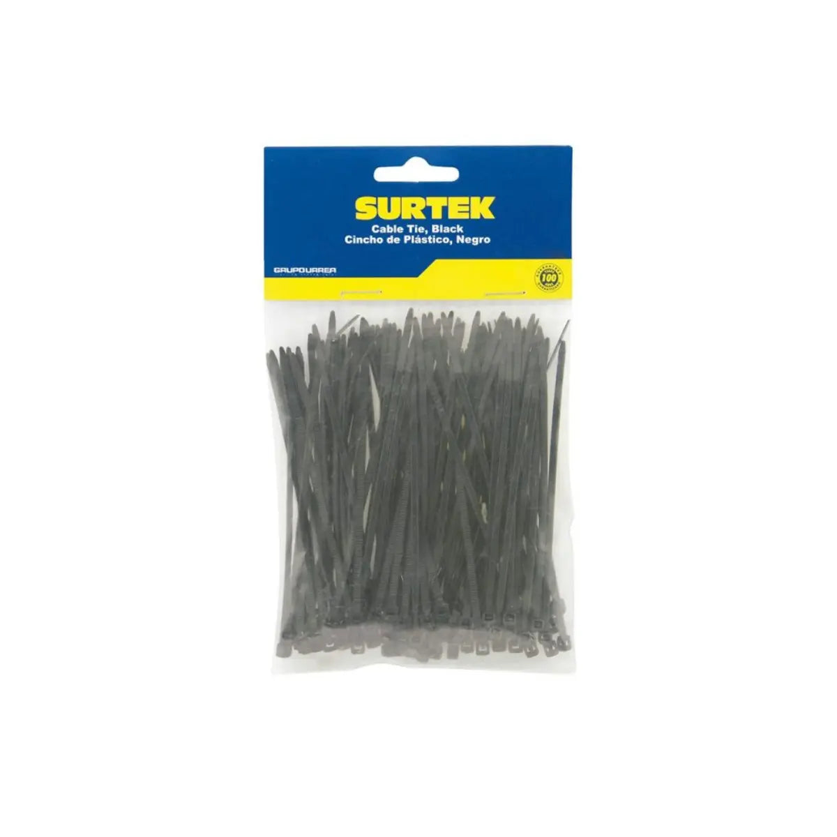 100 Cinchos Plásticos 165 x 2.5 mm Color Negro - Lock