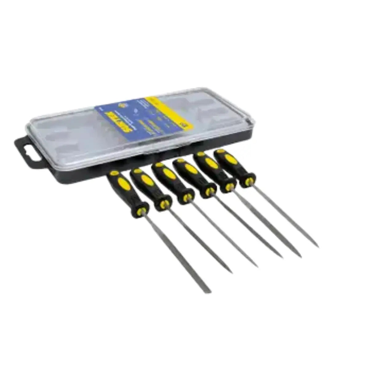 Juego de limas combinadas con mango bimaterial para joyero, 6 piezas urrea - Lock