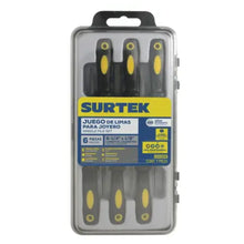 Juego de limas combinadas con mango bimaterial para joyero, 6 piezas urrea - Lock - vista lateral