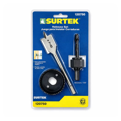 Juego de Sierras Cortacirculos 3 piezas Surtek - Lock