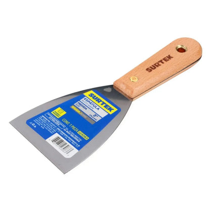 Espatula Rigida Mango Madera 3" Surtek - Lock - vista lateral