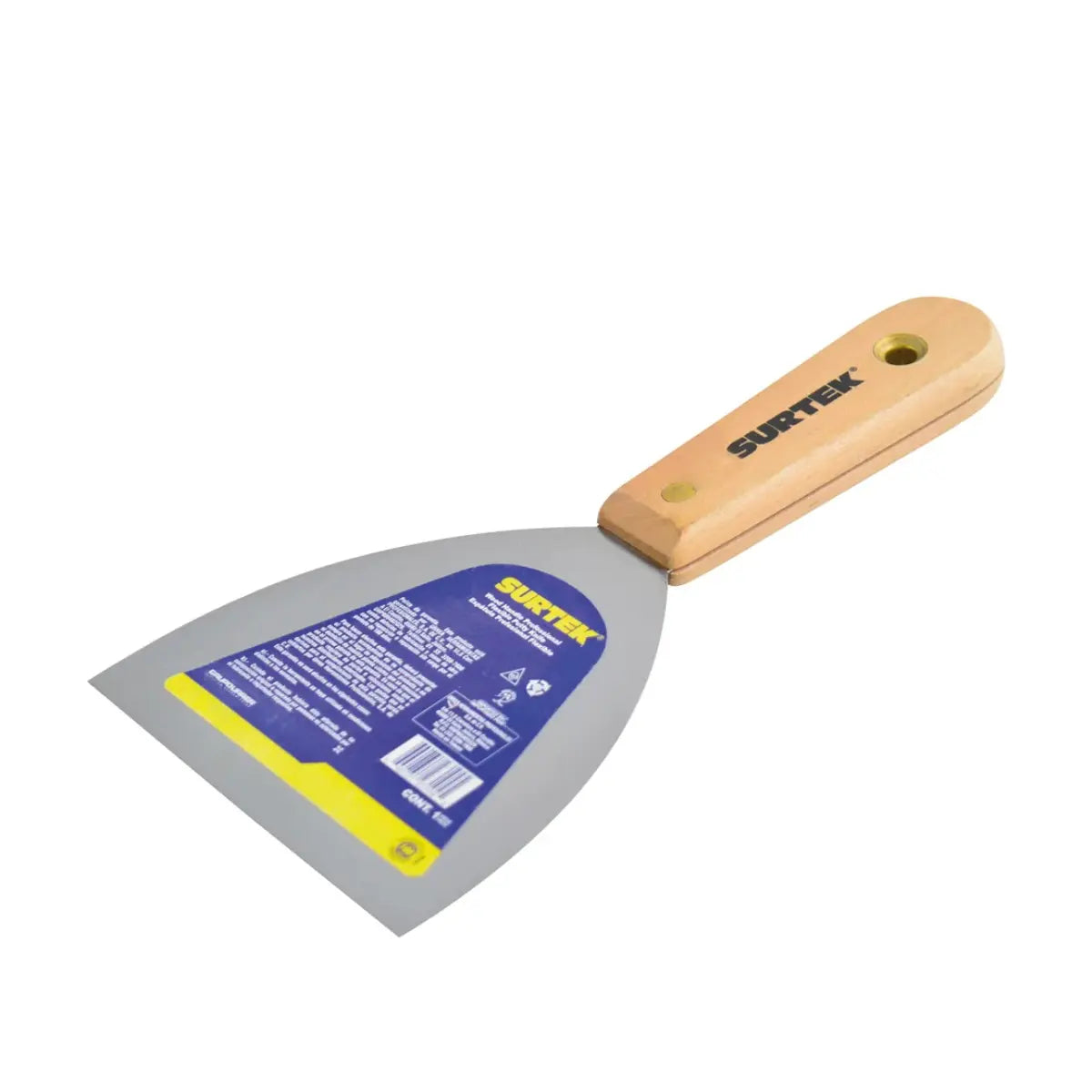 Espatula Flexible de Acero de Alto Carbon con Mango de Madera 3" Surtek - Lock