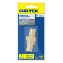 Conector para manguera de riego de latón 5/8 macho-hembra - Lock - vista lateral
