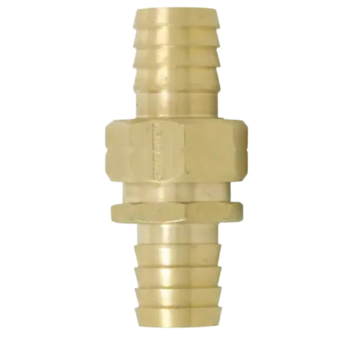 Conector para manguera de riego de latón 3/4 macho-hembra - Lock - vista lateral