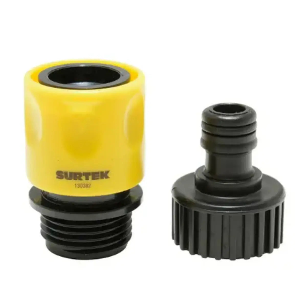 Surtek 130382 Juego de conectores para grifo con sistema click y adaptador 3/4" GHT, 2 piezas - Surtek