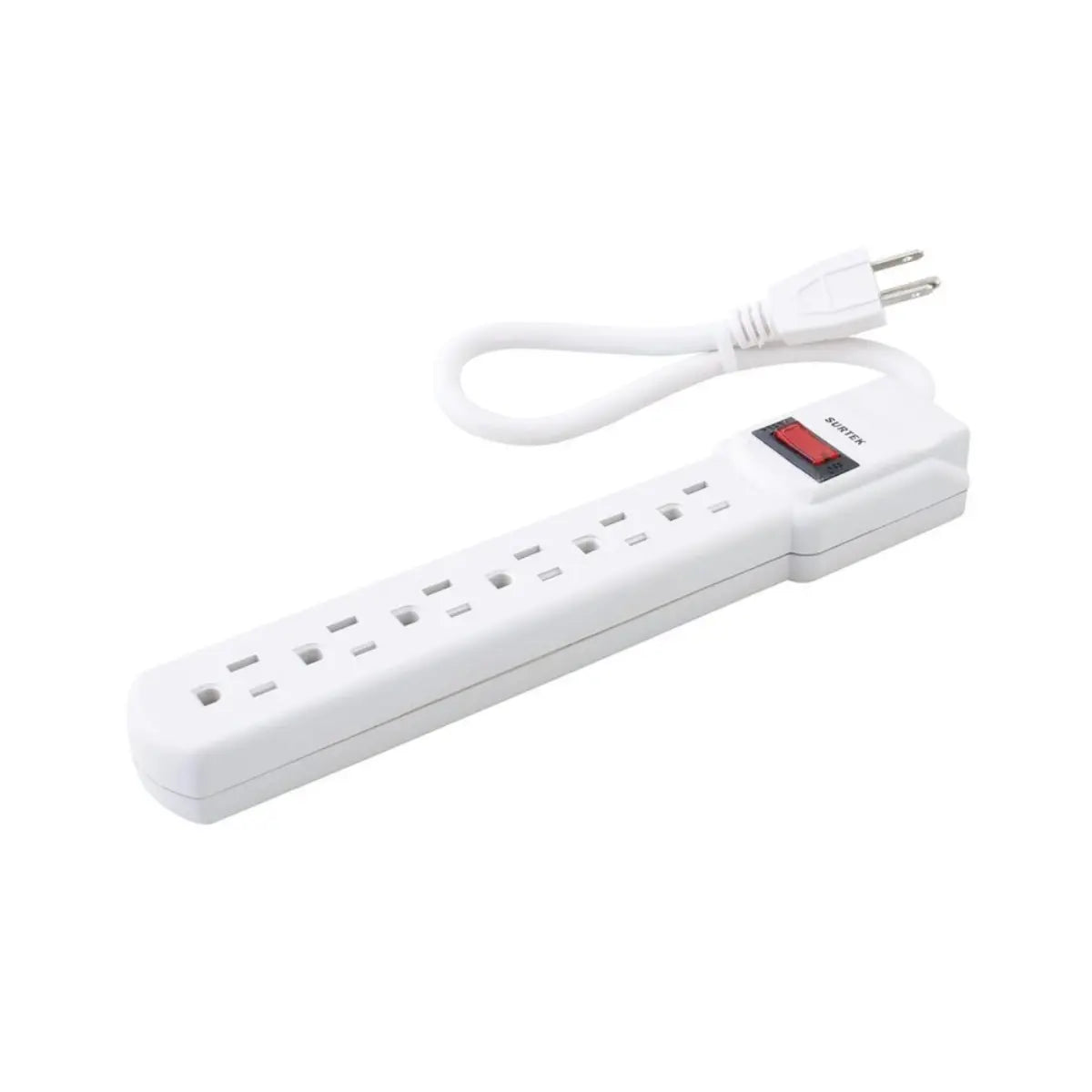 Multicontacto 6 Entradas Cable 30 cm Surtek - Lock