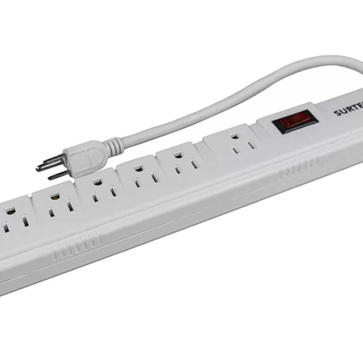 Multicontacto de 7 Entradas Cable de 30 cm Surtek - Lock - vista lateral