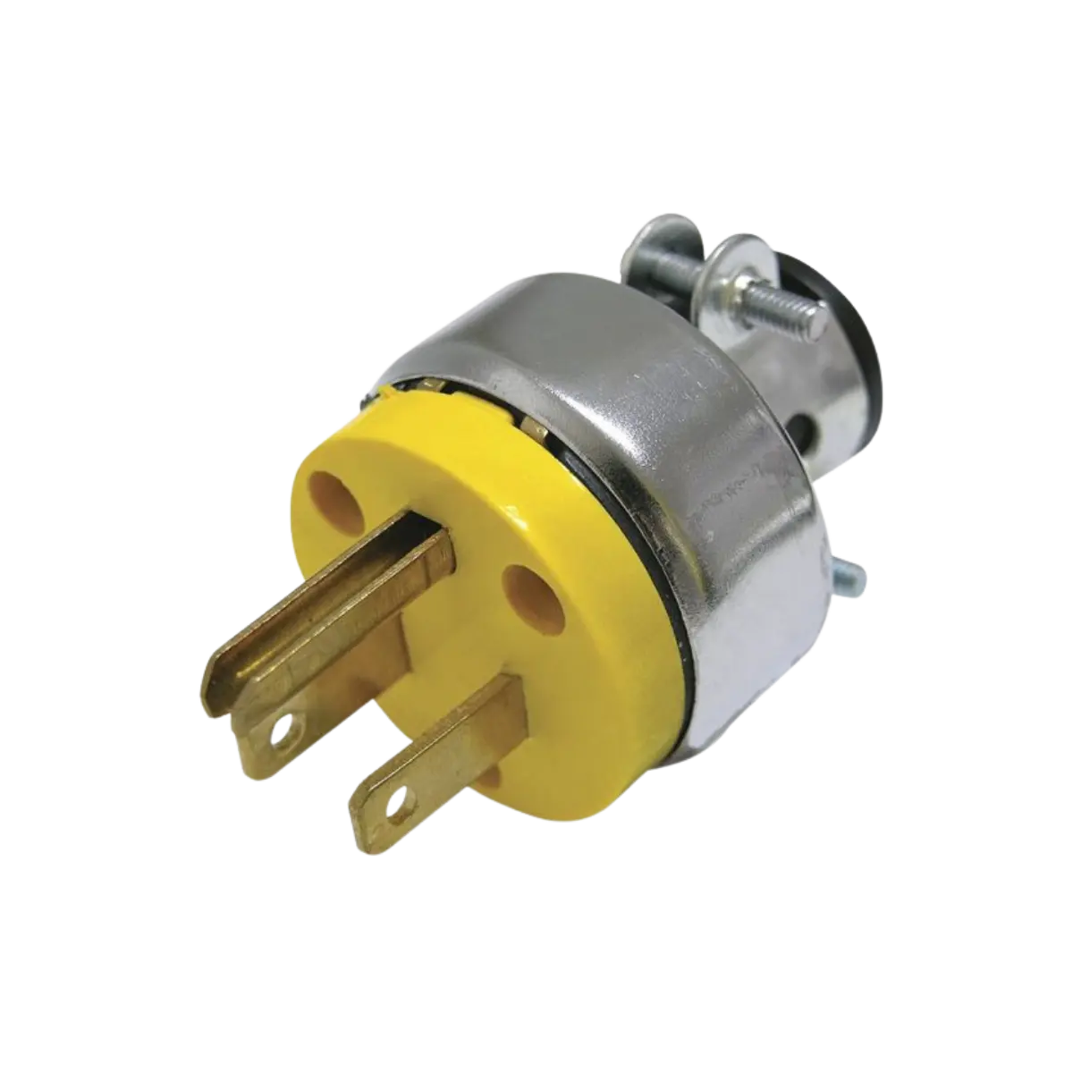 Clavija Blindada Surtek con Abrazadera  Aterrizada Color Amarillo 25pz - Lock