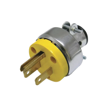 Clavija Blindada Surtek con Abrazadera  Aterrizada Color Amarillo 25pz - Lock