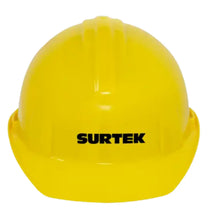 Casco de seguridad con ajuste de intervalos de 4 puntos clase E tipo 1 color amarillo - Lock - vista lateral