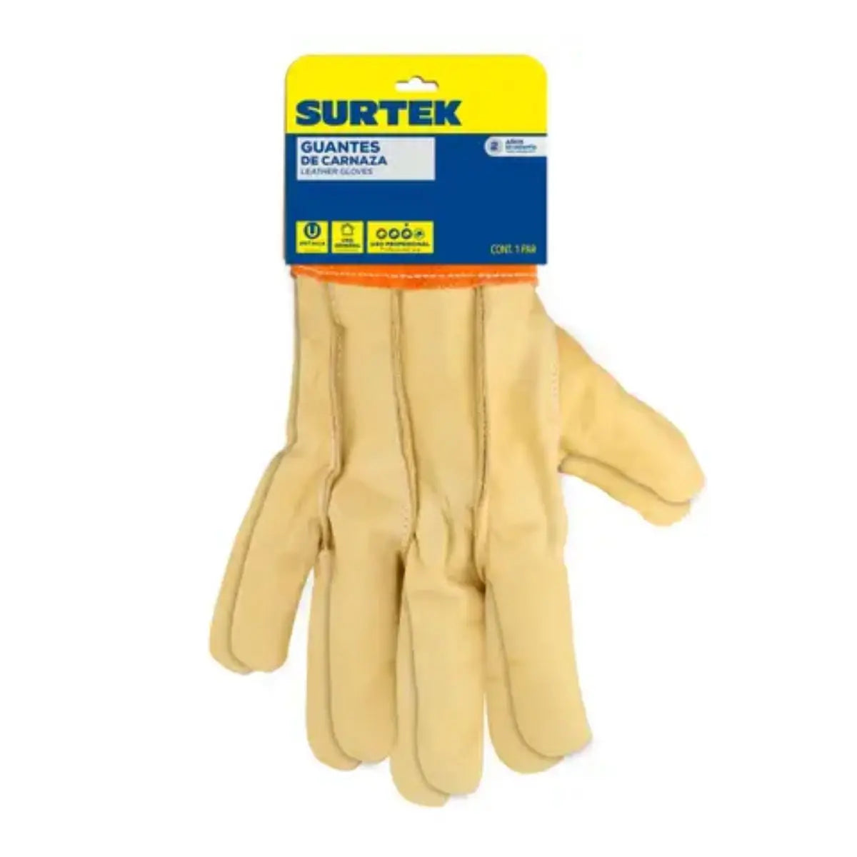 Guantes Piel Surtek Tipo Argonero Cintillo Unitalla - Lock