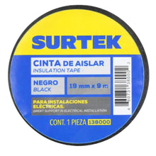 Cinta negra para aislar 19 mmx 9 m - Lock - vista lateral