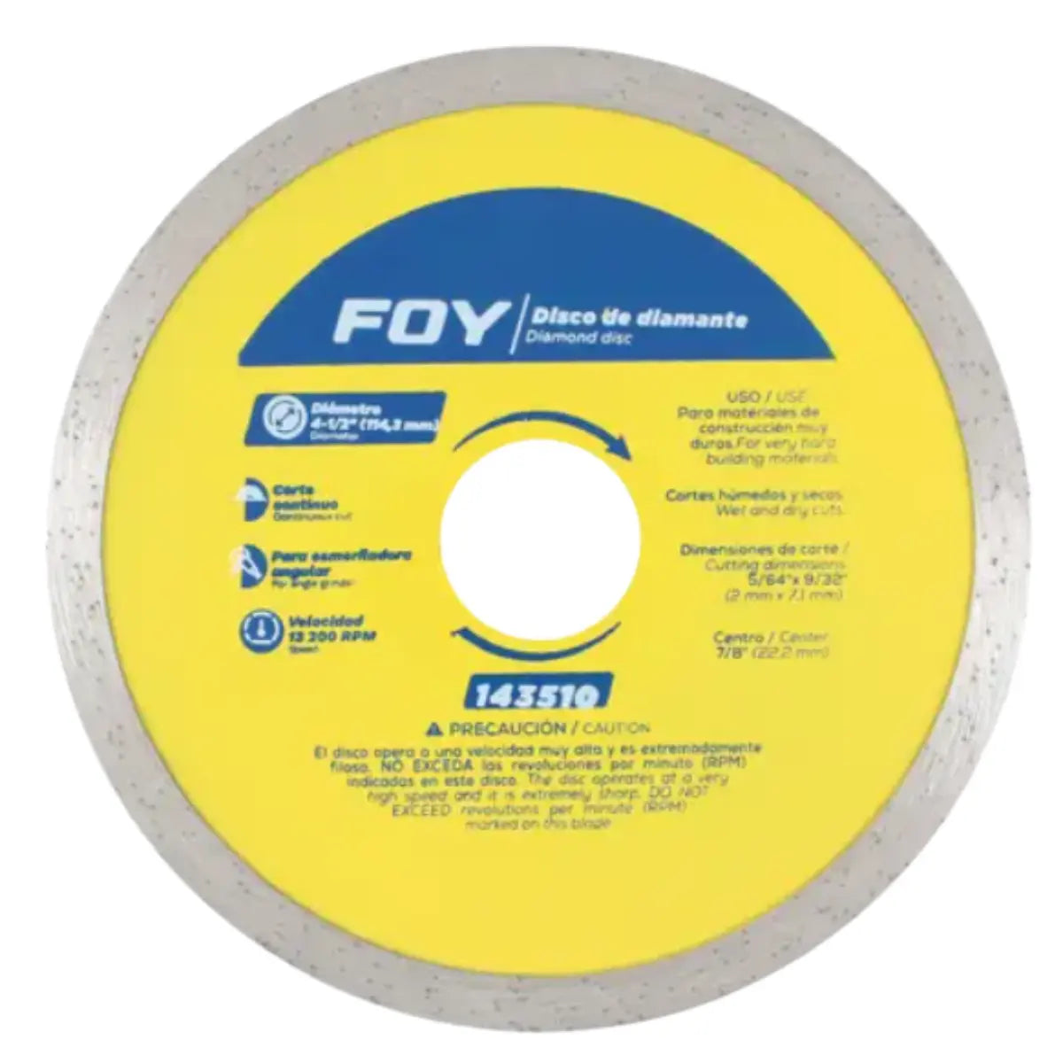 Disco de diamante continuo 4-1/2 - Lock