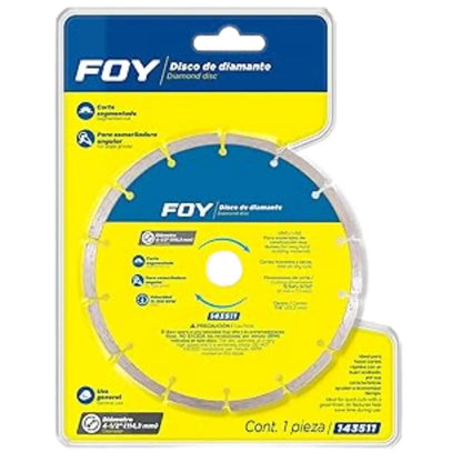 Disco de Diamante Foy Corte Segmentado 4 1/2" - Lock - vista lateral