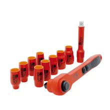 Juego de dados y accesorios cuadro de 1/2"  en pulgadas para 1000 V, 11 piezas URREA - Lock