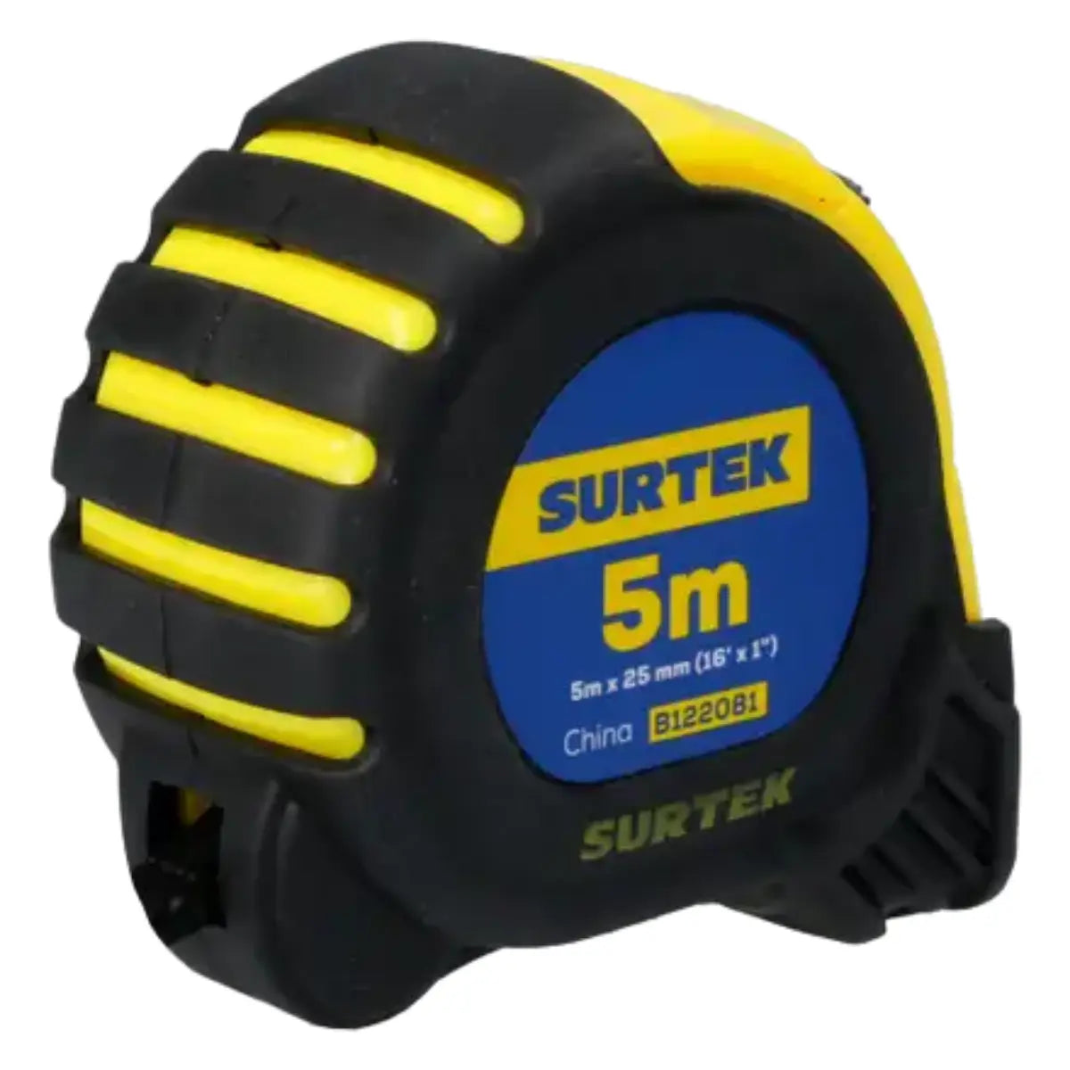 Surtek B122081 Flexómetro con carcasa anti-impacto 5 m x 1" - Lock