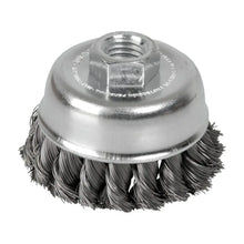 Carda Copa Trenzada Alambre Delgado Surtek 3" x 0.35 mm con Rosca 5/8" - Lock