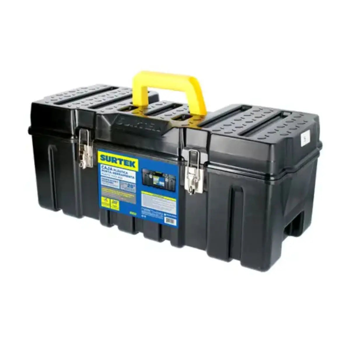Caja Portaherramientas Plastica Surtek 26" x 10" x 10" c/ Broches Metalicos - Lock - detalle