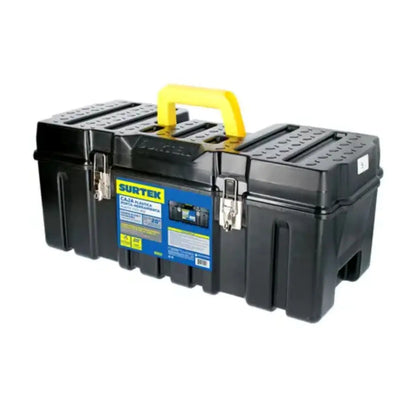 Caja Portaherramientas Plastica Surtek 26" x 10" x 10" c/ Broches Metalicos - Lock - detalle