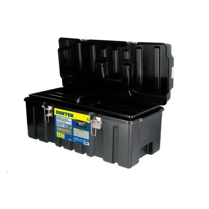 Caja Portaherramientas Plastica Surtek 26" x 10" x 10" c/ Broches Metalicos - Lock - vista lateral
