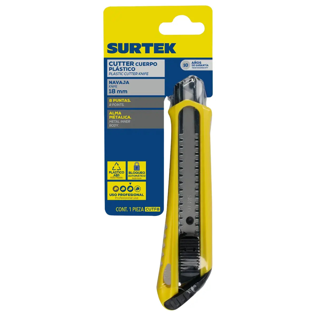 Cutter Cambio Automatico CUTF8 Surtek Cuepo d/Plastico - Lock - vista lateral
