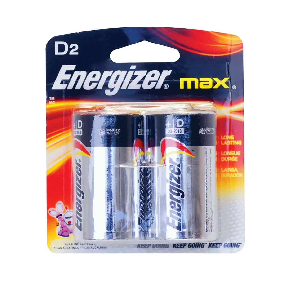 2 Pilas Alcalina Energizer® "D" Surtek - Lock