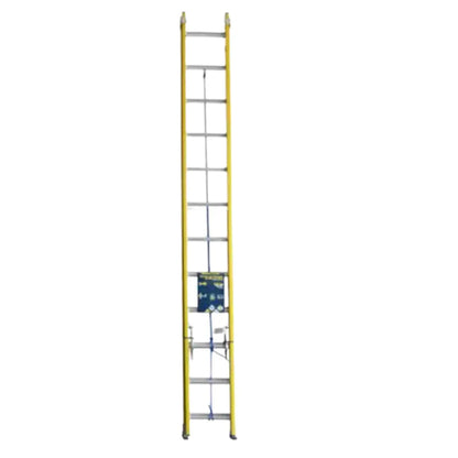 Escalera de extensión tipo II de fibra de vidrio con 24 peldaños - Lock - vista lateral