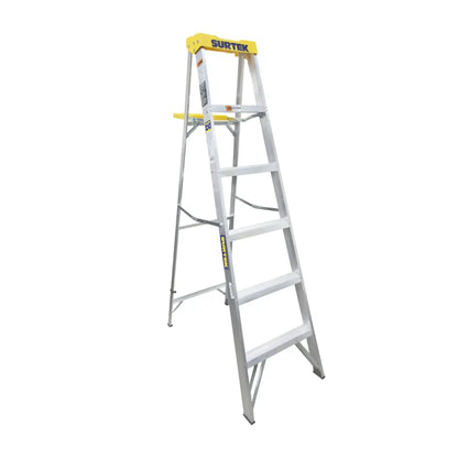 Escalera de Aluminio Tipo Tijera 5 Peldaños 1.83mt Surtek - Lock