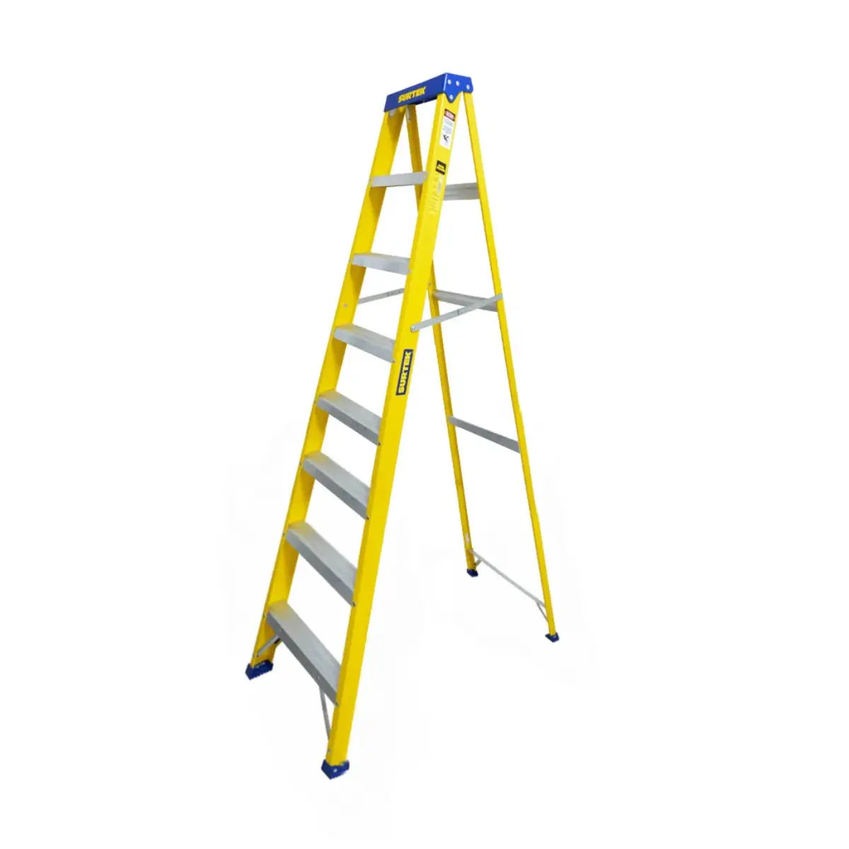 Escalera Tijera Fibra de Vidrio 7 Escalones Tipo 2 Surtek - Lock - vista lateral