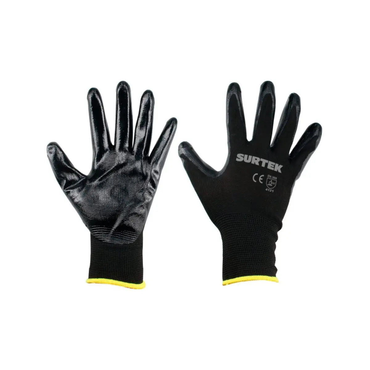 Guantes Nailon Recubrimiento Nitrilo M Surtek - Lock