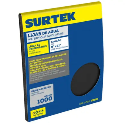 25Pz Lijas d/Agua LAG1000 Surtek Grano 1000 - Lock - vista lateral