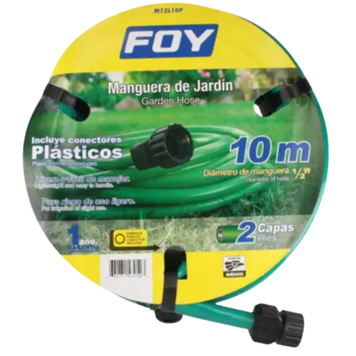 Manguera para jardín lisa con conector plástico 2 capas 1/2 10m - Urrea - detalle