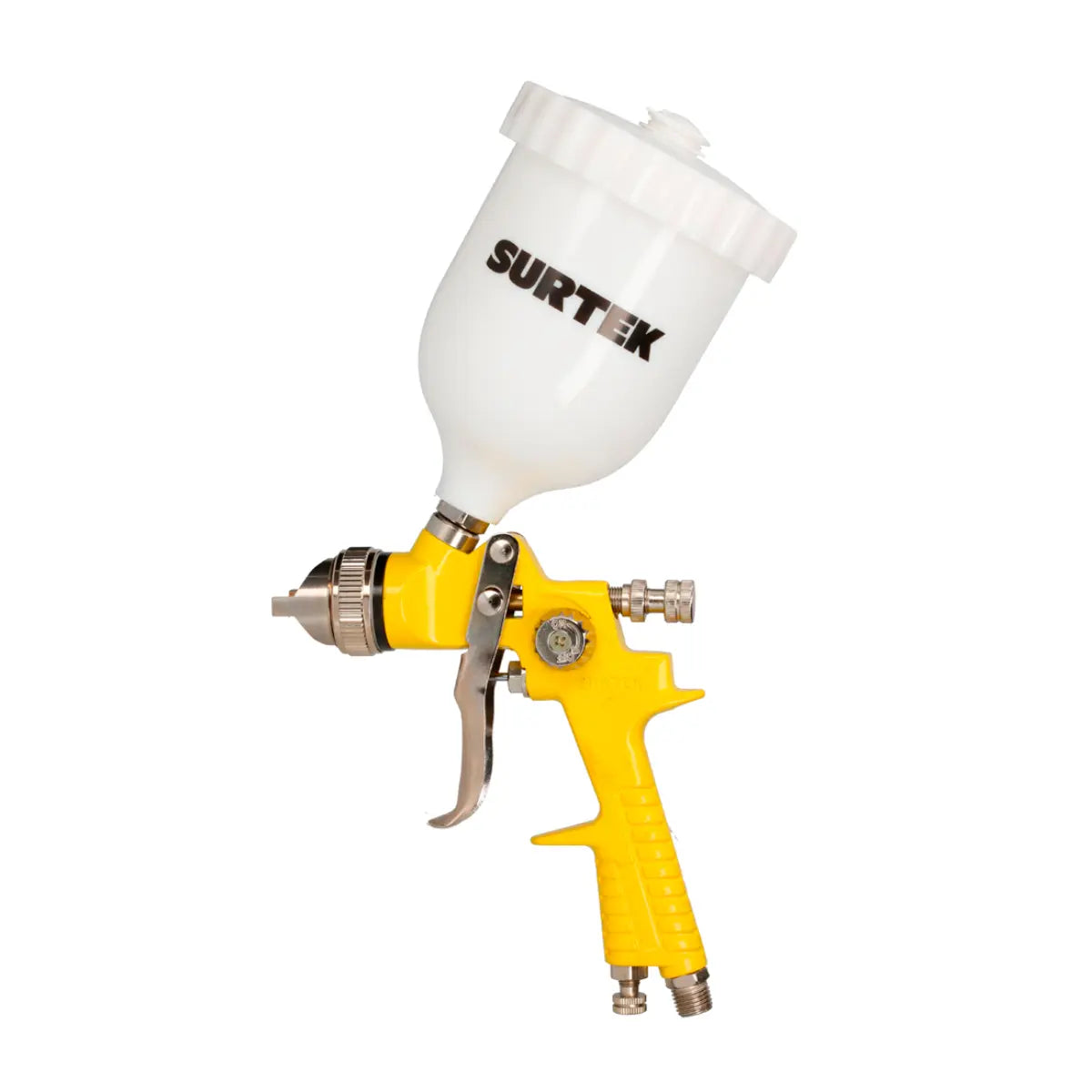 Pistola para Pintar Terminados 600 ml con Presión de Trabajo de 50 psi Surtek - Lock - vista lateral