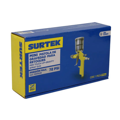 Pistola Mini para Pintar Terminados Capacidad 125 ml 72 PSI Surtek - Lock - detalle