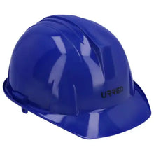 Casco de seguridad con ajuste de intervalos, color azul URREA - Lock - vista lateral