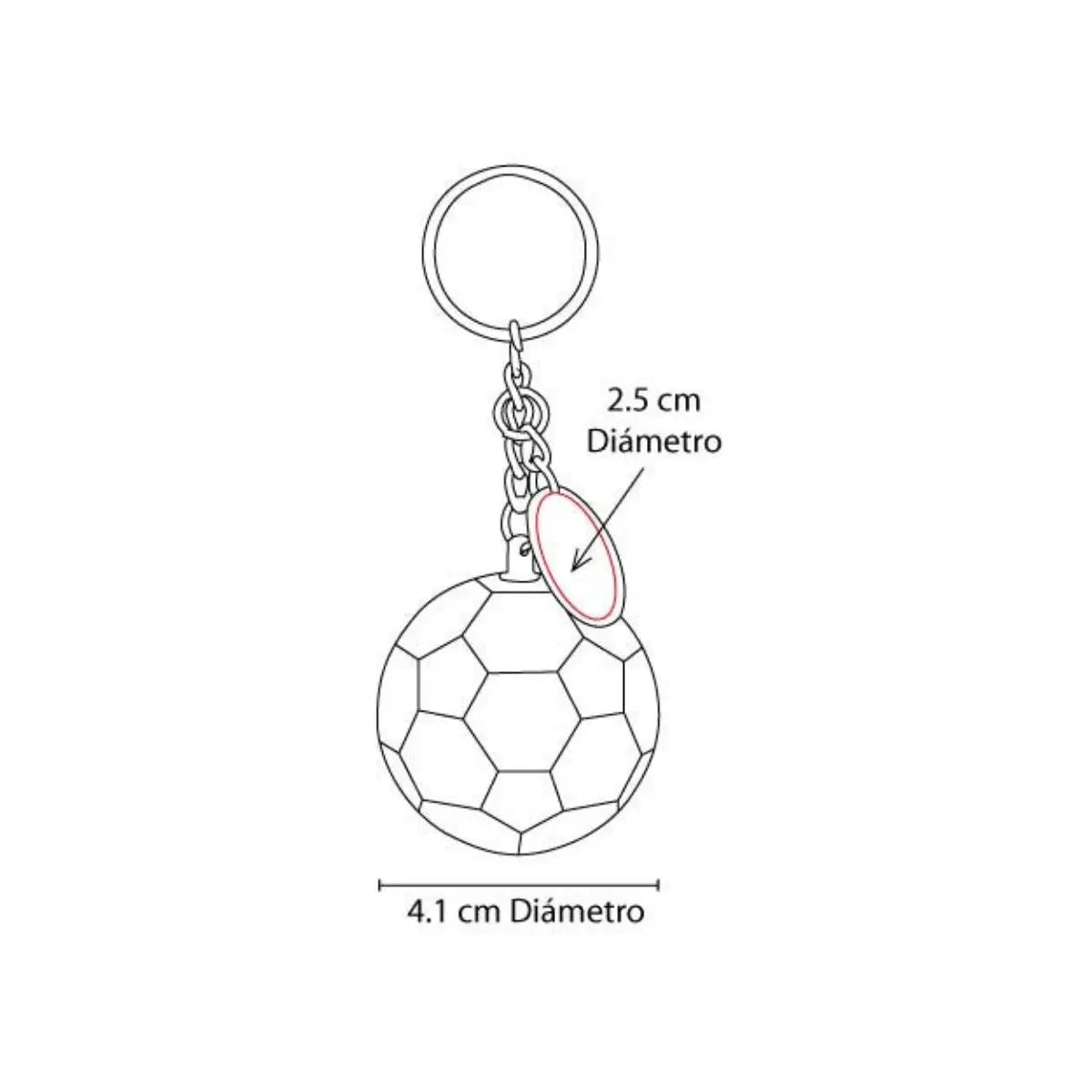 Llavero Usb Balon Soccer Promoopcion - Promoopcion - vista lateral