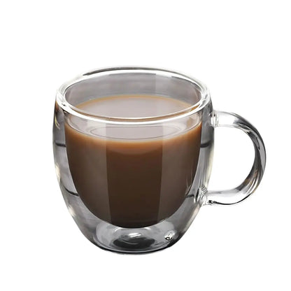Set 2 Tazas Termicas Doble Pared Borosilicato 260ml Café - Vittori - detalle