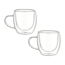 Set 2 Tazas Termicas Doble Pared Borosilicato 260ml Café - Vittori - empaque