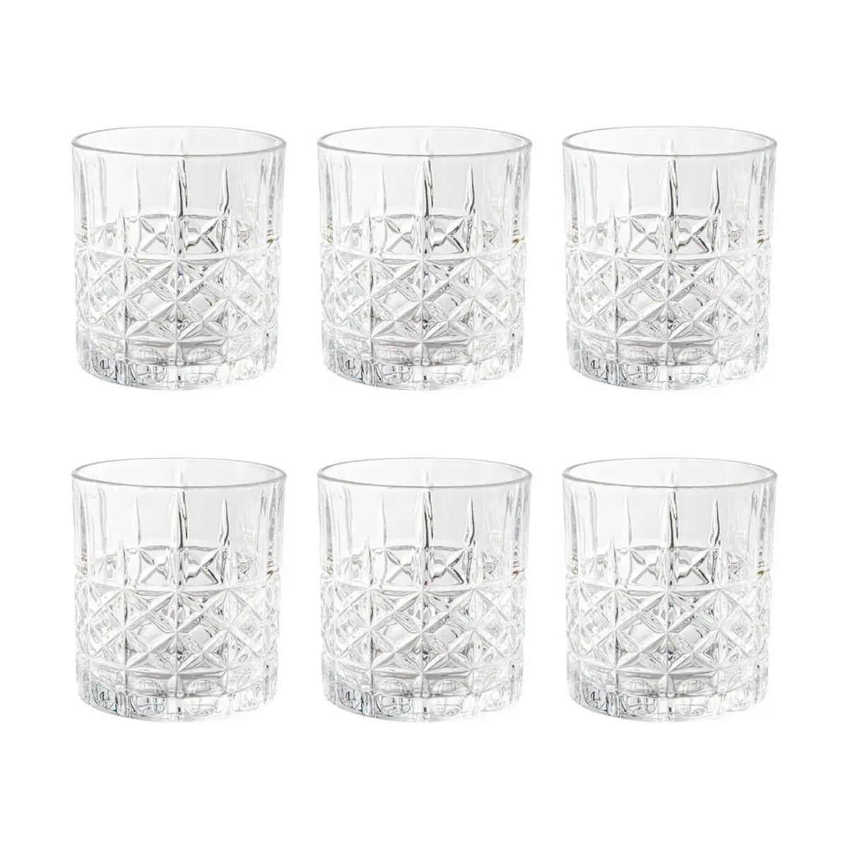 6 Vasos Dof Para Whisky De Vidrio Cristal Labrado 305 Ml Color Magno - Vittori - vista lateral